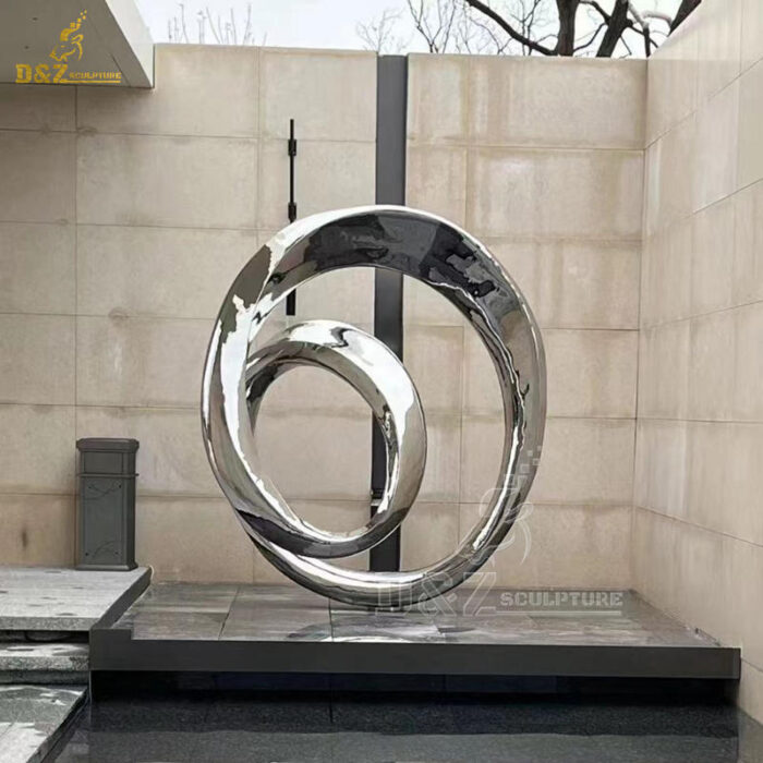 stainless steel abstract circle art design for garden decorate DZM 1399 - Image 3