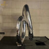 stainless steel abstract circle art design for garden decorate DZM 1399 - Image 4