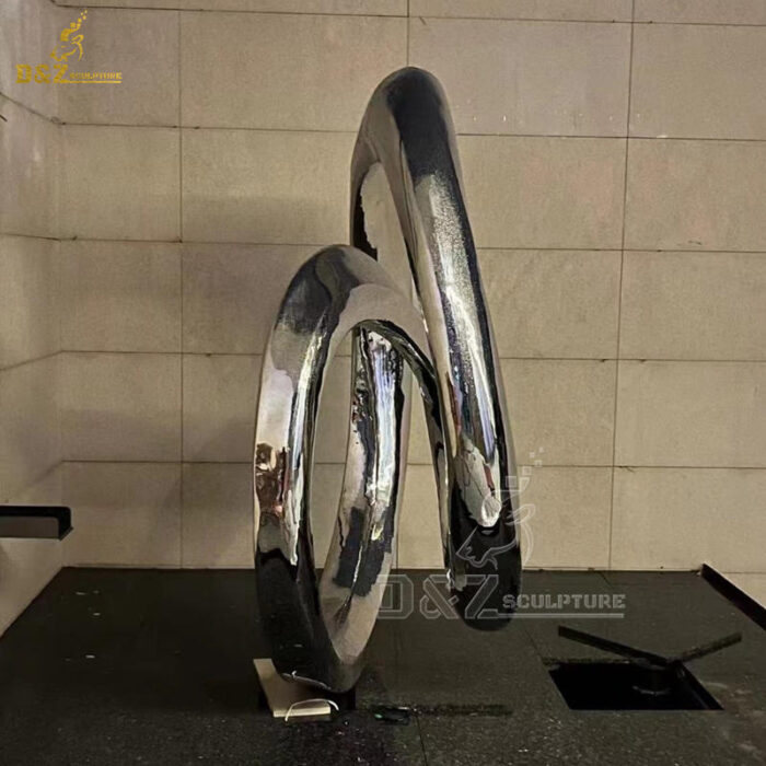 stainless steel abstract circle art design for garden decorate DZM 1399 - Image 4