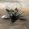 stainless steel art modern metal lotus flower garden sculpture for sale DZM 1398