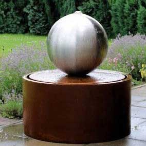 large sphere water fountain