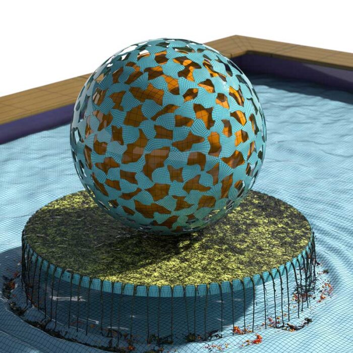 urban sphere outdoor fountain