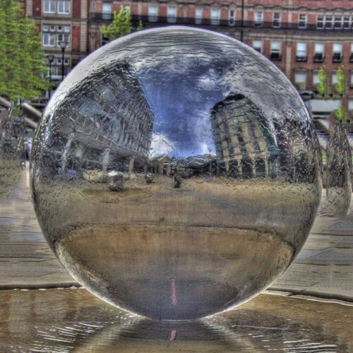 water fountain sphere