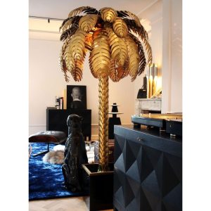 gold palm tree sculpture
