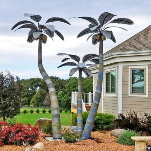 metal palm tree sculpture
