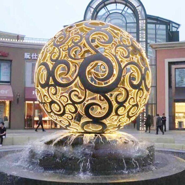 modern backyard water fountain