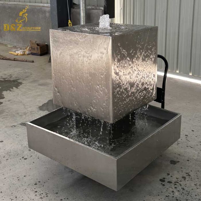 stainless steel modern driveway fountains