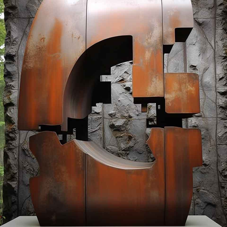 Large corten steel garden sculptures for sale DZ-1484