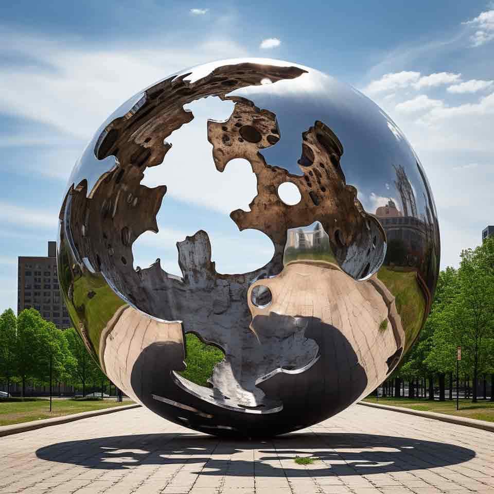 Giant metal earth art sculpture, new landmark of Square Park DZ-1515