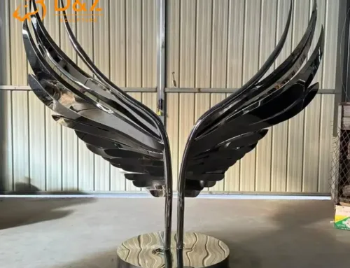 Beautiful metal angel wings sculpture for sale