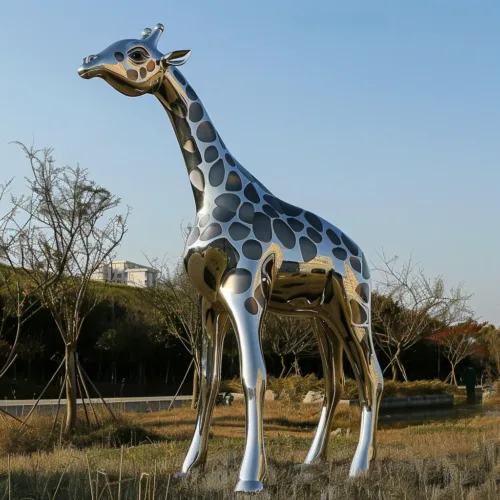 Outdoor Garden Modern Large Metal Giraffe Sculpture for Sale DZ-21-2