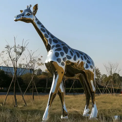 Outdoor Garden Modern Large Metal Giraffe Sculpture for Sale DZ-21-1