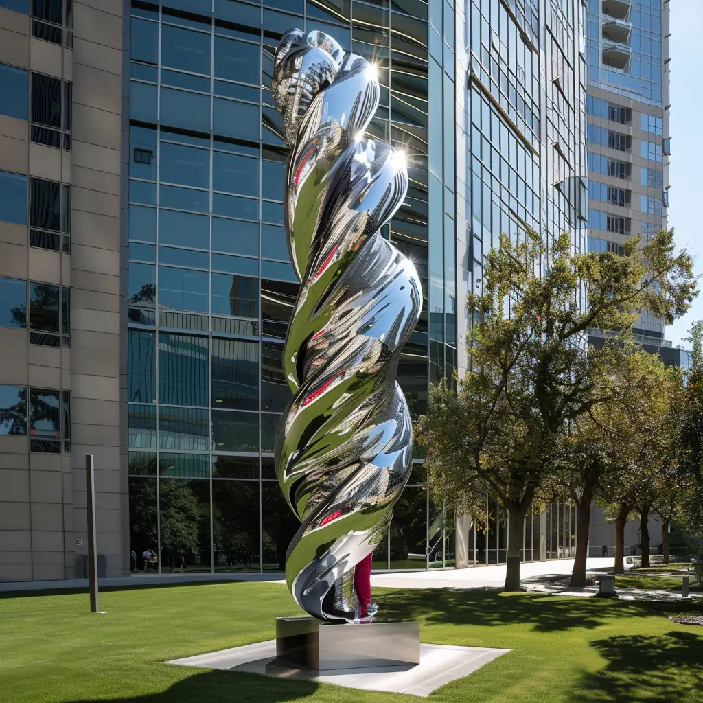 Metal Abstract Tornado Sculpture| Spiral Sculpture DZN-15 Metal Abstract Tornado Sculpture| Spiral Sculpture DZN-15-4