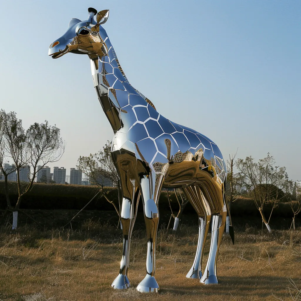 Outdoor Modern Large Metal Giraffe Sculpture for Sale DZN-21-5 Outdoor Modern Large Metal Giraffe Sculpture for Sale DZN-21-5