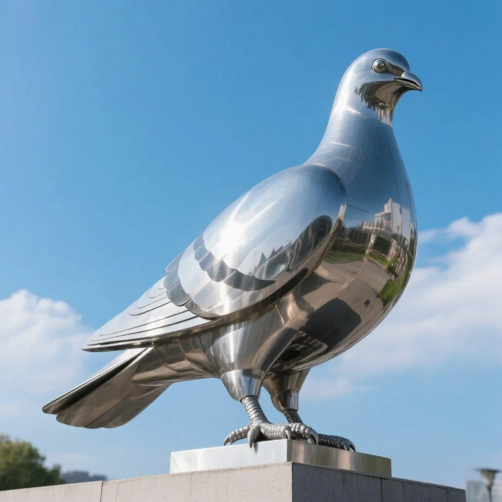 Large Outdoor Metal Dove Bird Sculpture Decor for Sale DZN-41 Large Outdoor Metal Dove Bird Sculpture Decor for Sale DZN-41-4