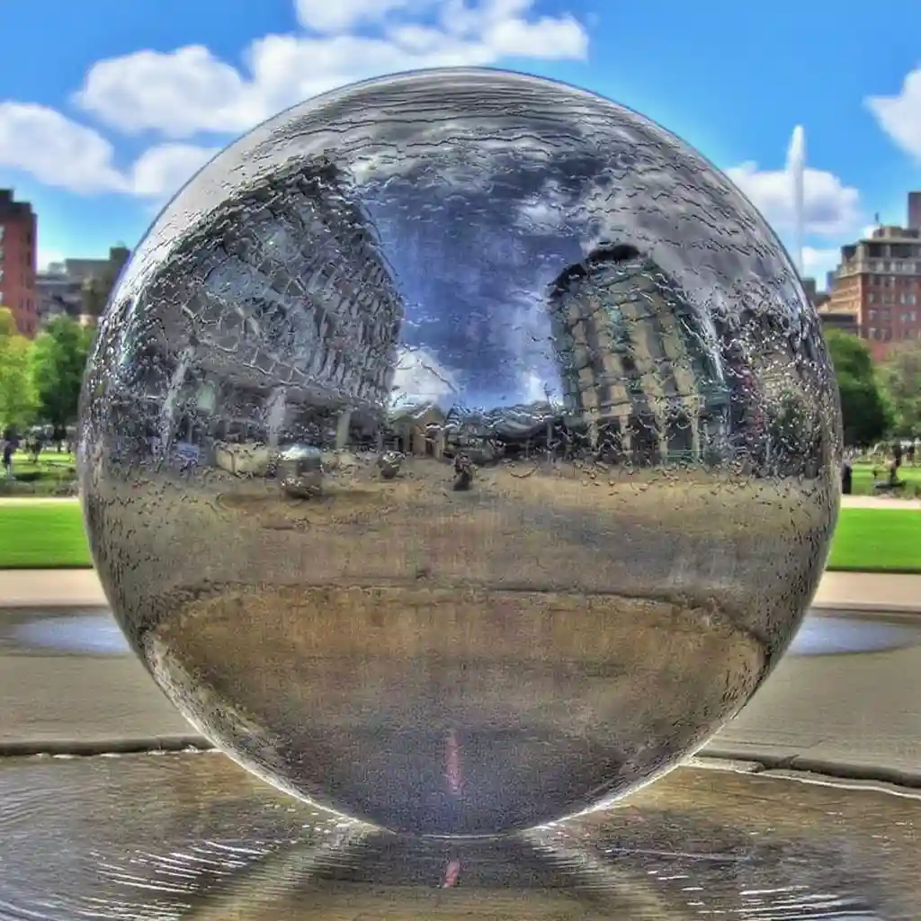 Large Outdoor Sphere Water Fountain – Round Stainless Steel DZN92 Large Outdoor Sphere Water Fountain – Round Stainless Steel DZN92-6