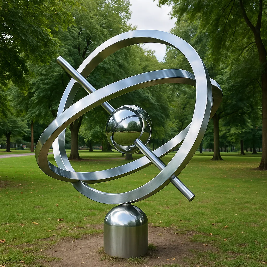 Garden Metal Gyroscope Sculpture for Sale | Modern Art DZN-18 Garden Metal Gyroscope Sculpture for Sale | Modern Art DZN-18-5