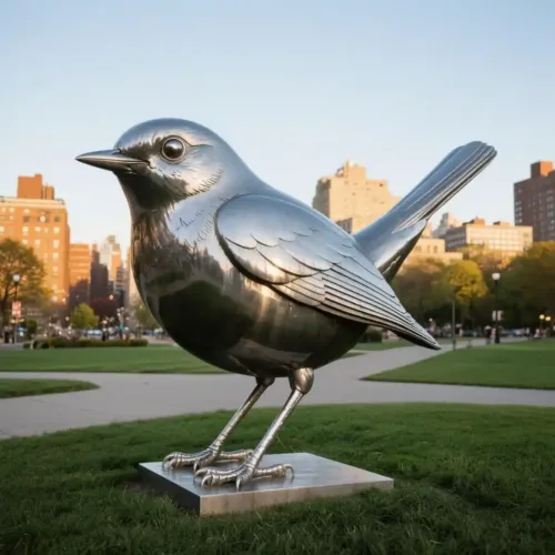 Bird Metal Robin Sculpture for the Garden DZN-62-1