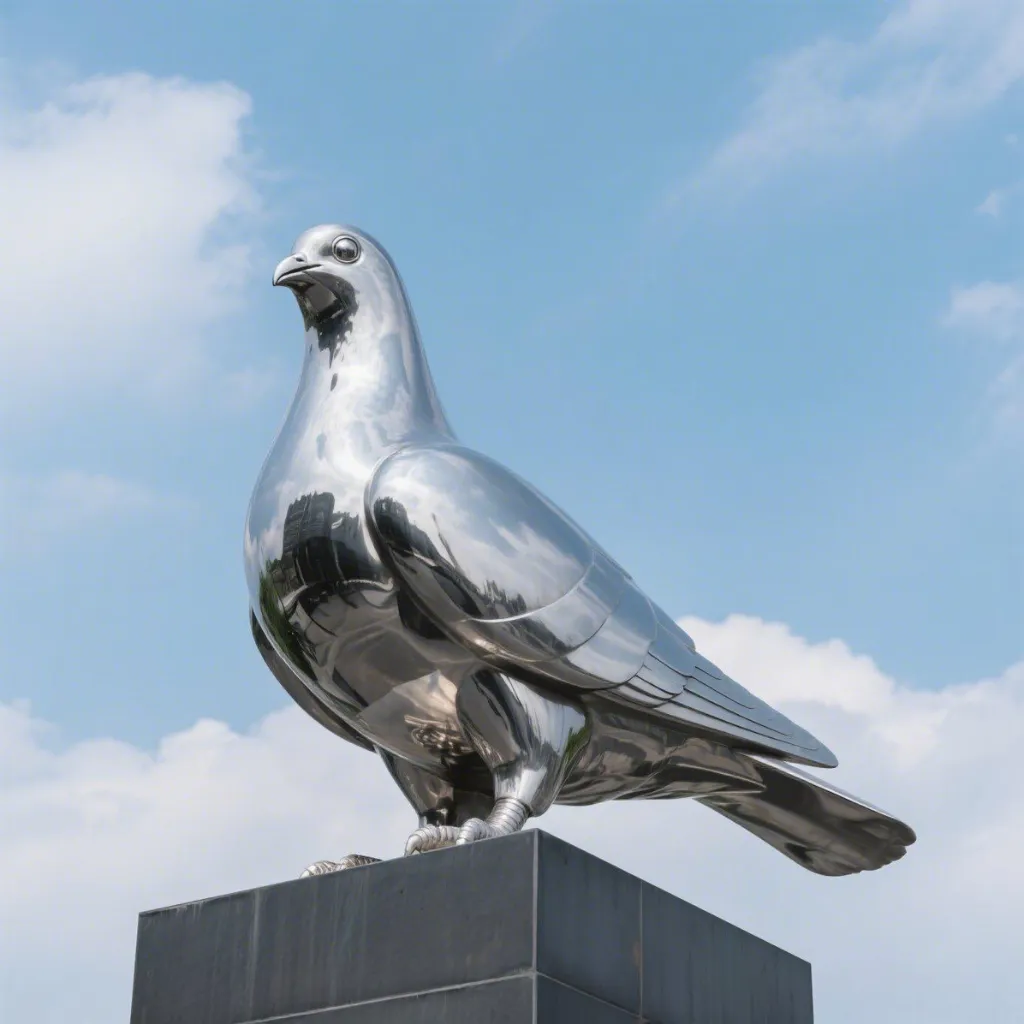 Large Outdoor Metal Dove Bird Sculpture Decor for Sale DZN-41 Large Outdoor Metal Dove Bird Sculpture Decor for Sale DZN-41-5