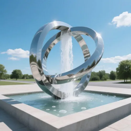 Large Metal Outdoor Circular Water Fountain Water Feature Design DZN87 Large Metal Outdoor Circular Water Fountain Water Feature Design DZN87-1