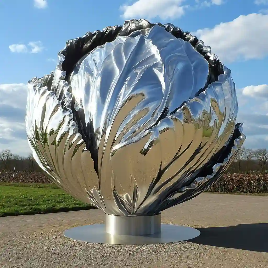 Outdoor Giant Vegetable Metal Cabbage Sculpture DZN-52 Outdoor Giant Vegetable Metal Cabbage Sculpture DZN-52-5