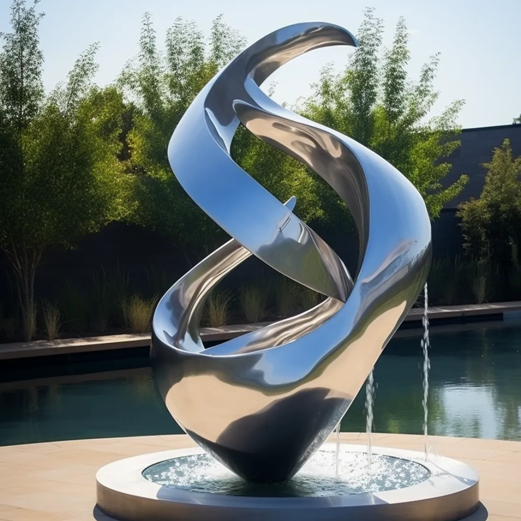 Outdoor Garden Abstract Water Feature Sculpture for Sale DZN-26-4 Outdoor Garden Abstract Water Feature Sculpture for Sale DZN-26-4