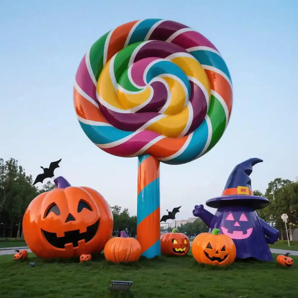 Sugar Candy Sculpture Halloween Giant Lollipop for sale DZN-32-2