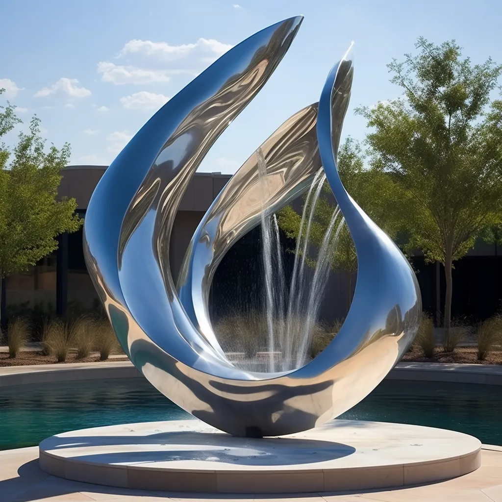 Outdoor Garden Abstract Water Feature Sculpture for Sale DZN-26-5 Outdoor Garden Abstract Water Feature Sculpture for Sale DZN-26-5