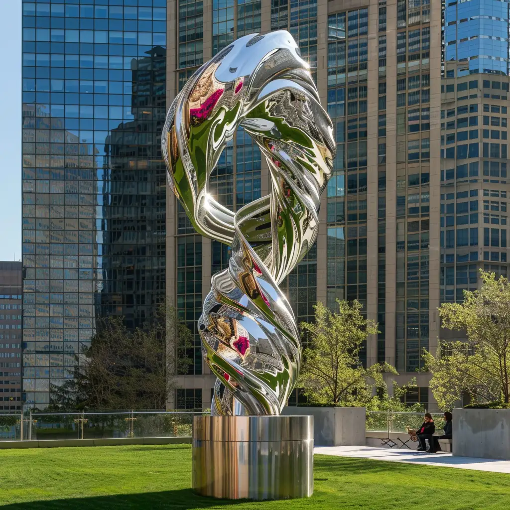 Metal Abstract Tornado Sculpture| Spiral Sculpture DZN-15 Metal Abstract Tornado Sculpture| Spiral Sculpture DZN-15-5