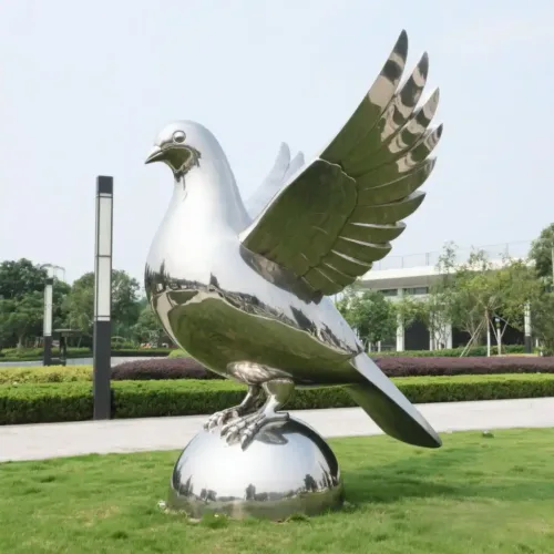 Large Outdoor Metal Dove Bird Sculpture Decor for Sale DZN-41-2