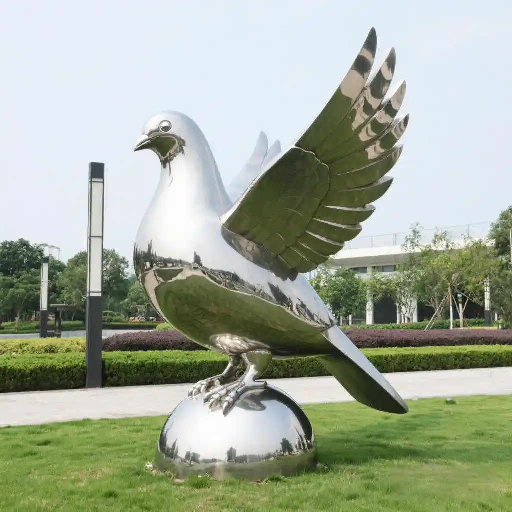 Large Outdoor Metal Dove Bird Sculpture Decor for Sale DZN-41 Large Outdoor Metal Dove Bird Sculpture Decor for Sale DZN-41-2