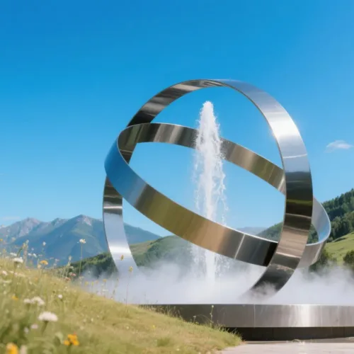 Large Metal Outdoor Circular Water Fountain Water Feature Design DZN87-5