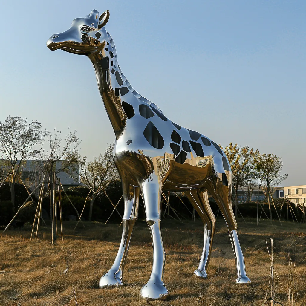 Outdoor Modern Large Metal Giraffe Sculpture for Sale DZN-21-3 Outdoor Modern Large Metal Giraffe Sculpture for Sale DZN-21-3