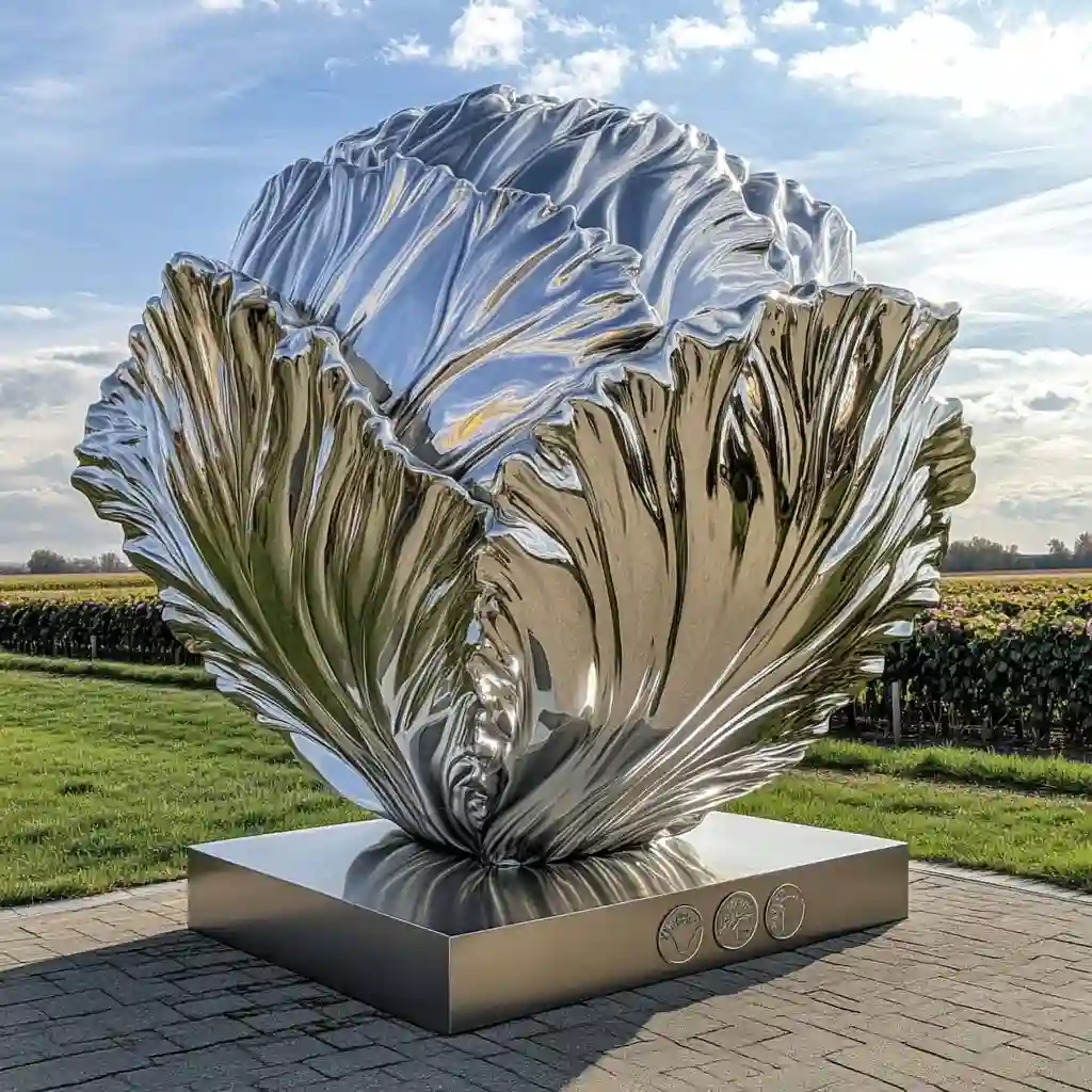 Outdoor Giant Vegetable Metal Cabbage Sculpture DZN-52 Outdoor Giant Vegetable Metal Cabbage Sculpture DZN-52-3