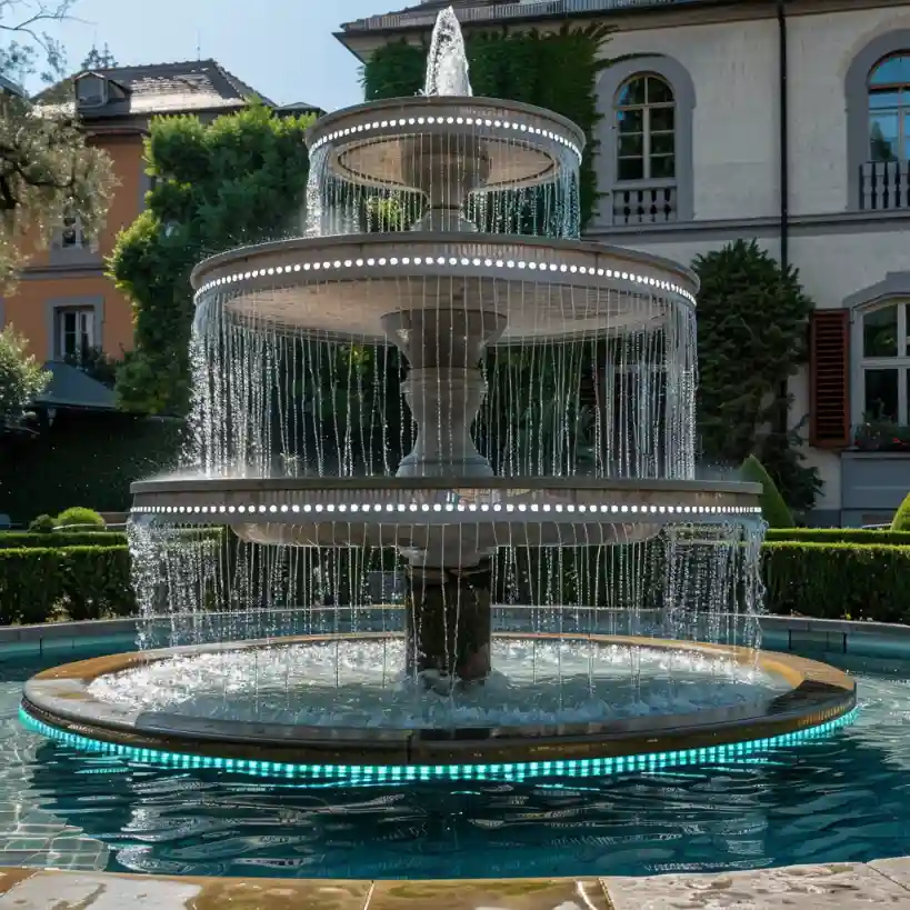 Large Outdoor LED 4-Tier Fountain Water Feature for Sale DZN91 Large Outdoor LED 4-Tier Fountain Water Feature for Sale DZN91-5