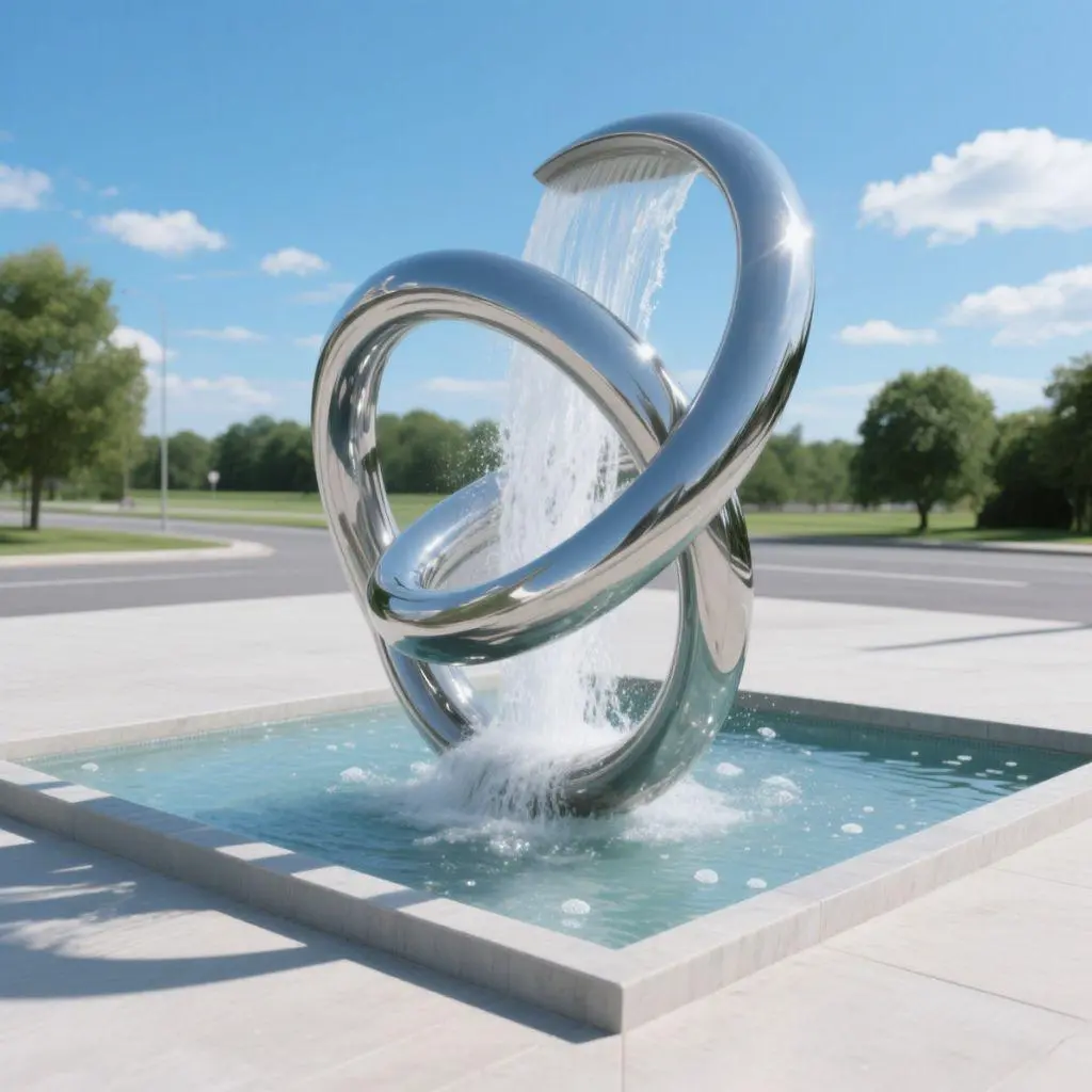 Large Metal Outdoor Circular Water Fountain Water Feature Design DZN87 Large Metal Outdoor Circular Water Fountain Water Feature Design DZN87-4