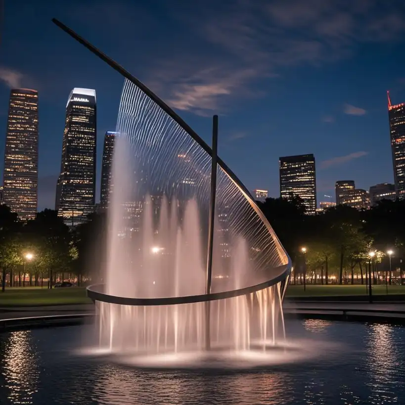 Metal Large Outdoor Boat Fountain with Light for Sale DZN99-6 Metal Large Outdoor Boat Fountain with Light for Sale DZN99-6