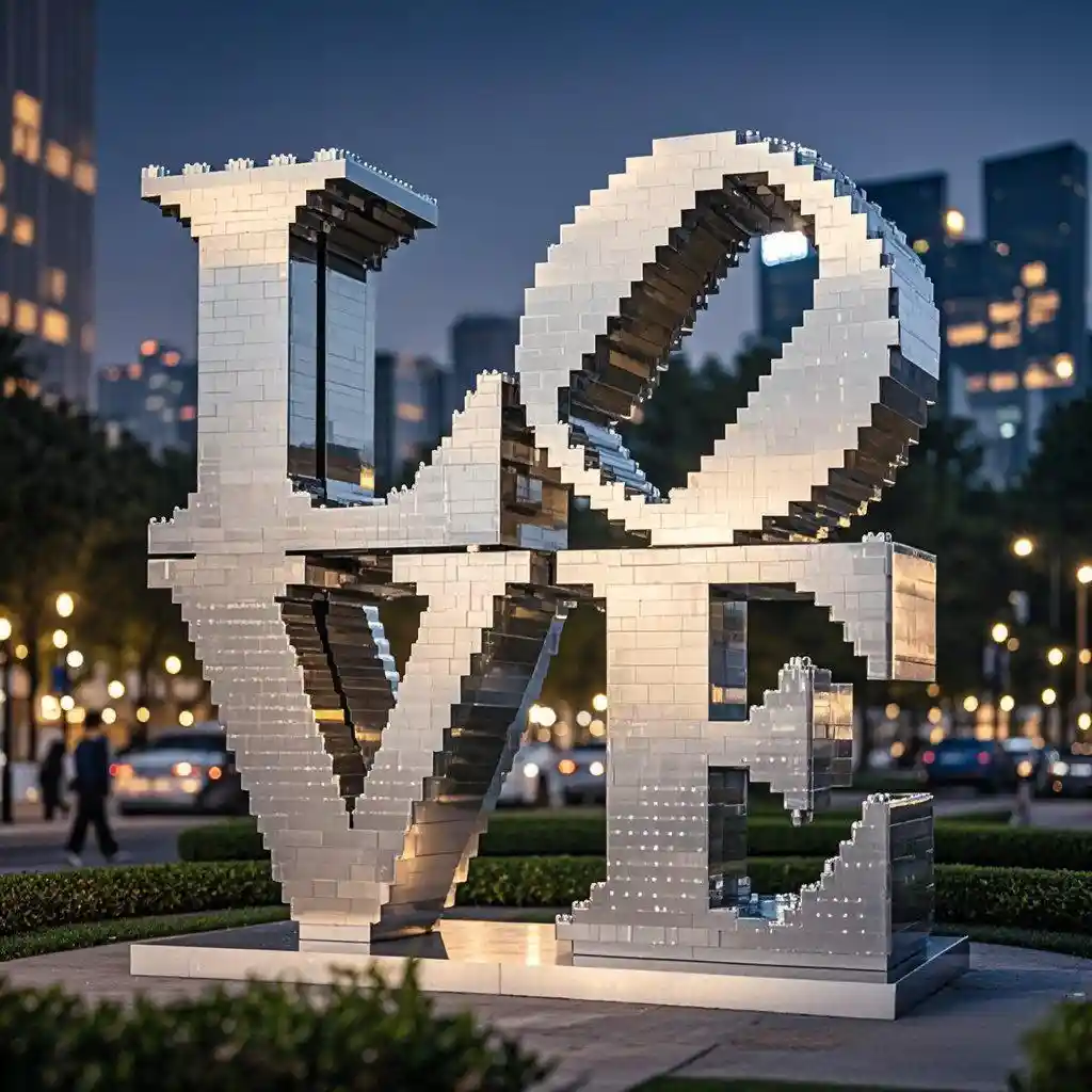 Elevate Your Space with 9 Love Sculptures Series Elevate Your Space with 9 Love Sculptures Series - Large Metal the Love Sculpture for Sale