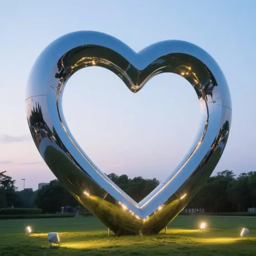Romantic LED Metal Heart Sculpture Outdoor Art Decor DZN-34 Romantic LED Metal Heart Sculpture Outdoor Art Decor DZN-34-1