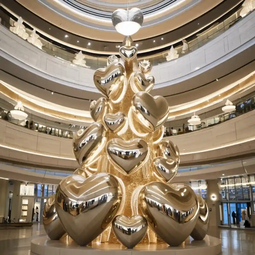 LED Metal Art Heart Sculpture Mall Xmas Tree Wedding DZN-44-4