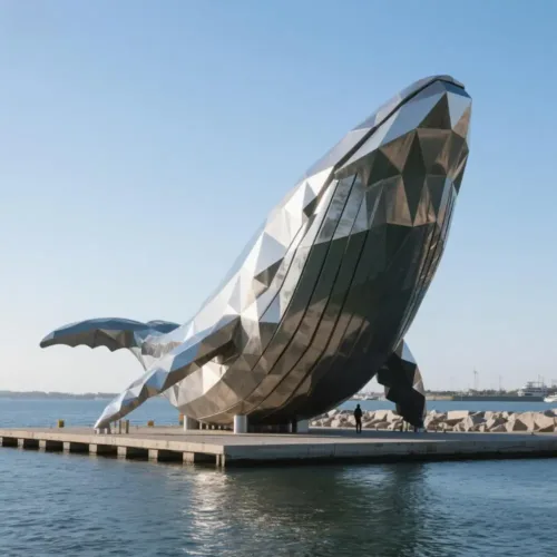 Outdoor Large Metal Whale Art Sculpture for Sale DZN166 10 Outdoor Large Metal Whale Art Sculpture for Sale DZN166-1