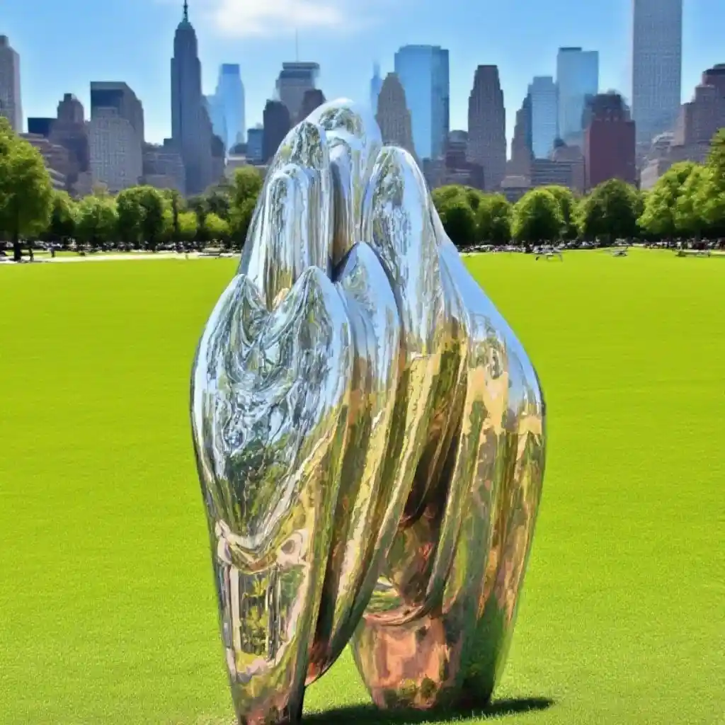 Modern abstract metal mountain sculpture for sale DZN106 Modern abstract metal mountain sculpture for sale DZN106-3