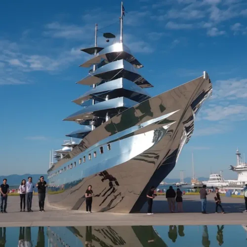 Metal sailboat sculpture | large outdoor ship art for coastal DZN125 Metal sailboat sculpture | large outdoor ship art for coastal DZN125-1