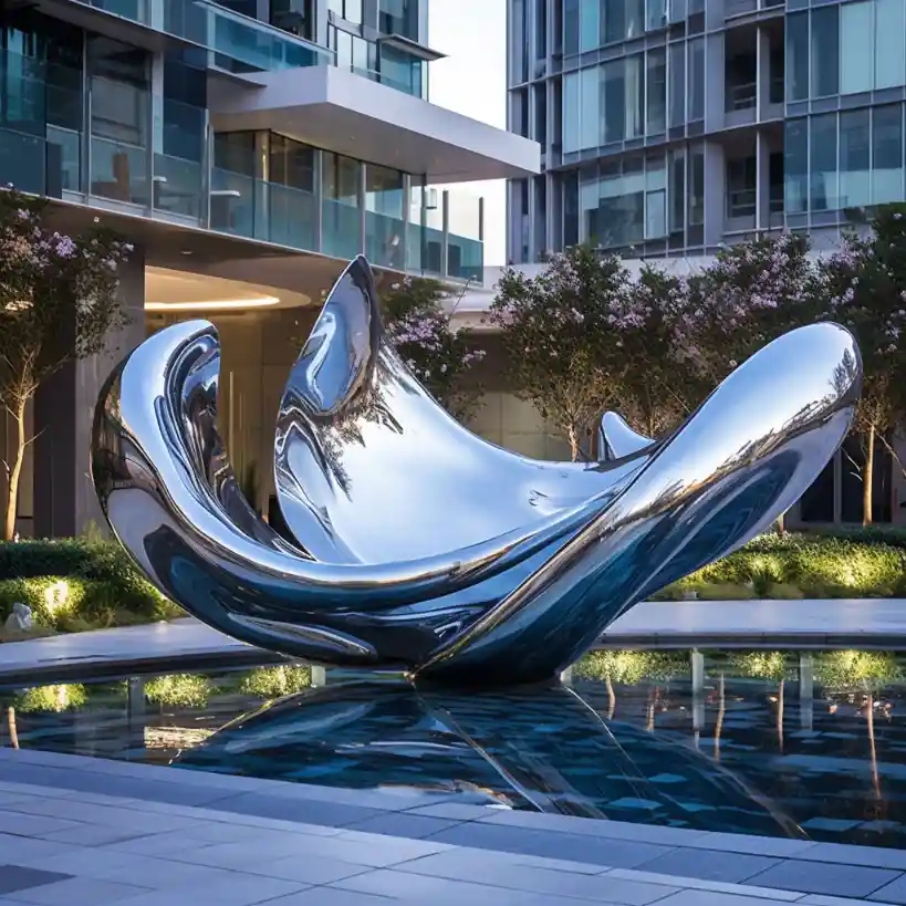 Wave Sculptures – Large Metal Abstract Wave Art Sculpture DZN107 Wave Sculptures – Large Metal Abstract Wave Art Sculpture DZN107-3