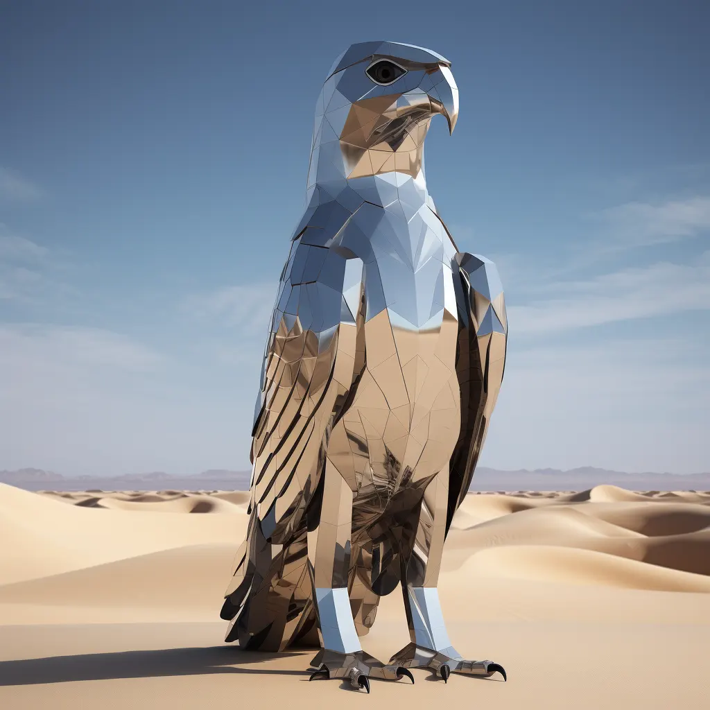 Geometric Falcon Sculpture for Sale - Urban Abstract Steel Decor DZN112 Geometric Falcon Sculpture for Sale - Urban Abstract Steel Decor DZN112-6