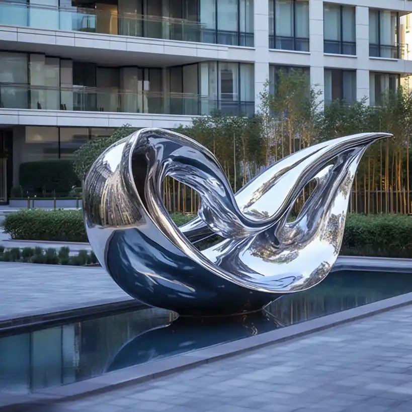 Wave Sculptures – Large Metal Abstract Wave Art Sculpture DZN107 Wave Sculptures – Large Metal Abstract Wave Art Sculpture DZN107-5