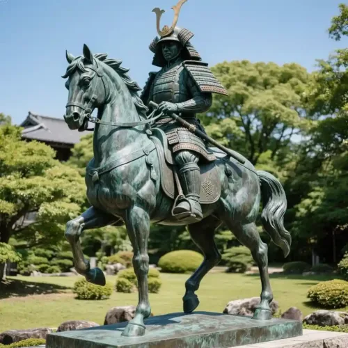 Large Bronze Samurai on Horse Statue for Sale DZN179 Large Bronze Samurai on Horse Statue for Sale DZN179-2