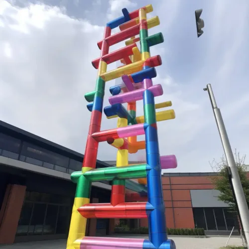 Colorful Stainless Steel Ladder Sculpture for Sale DZN160-2