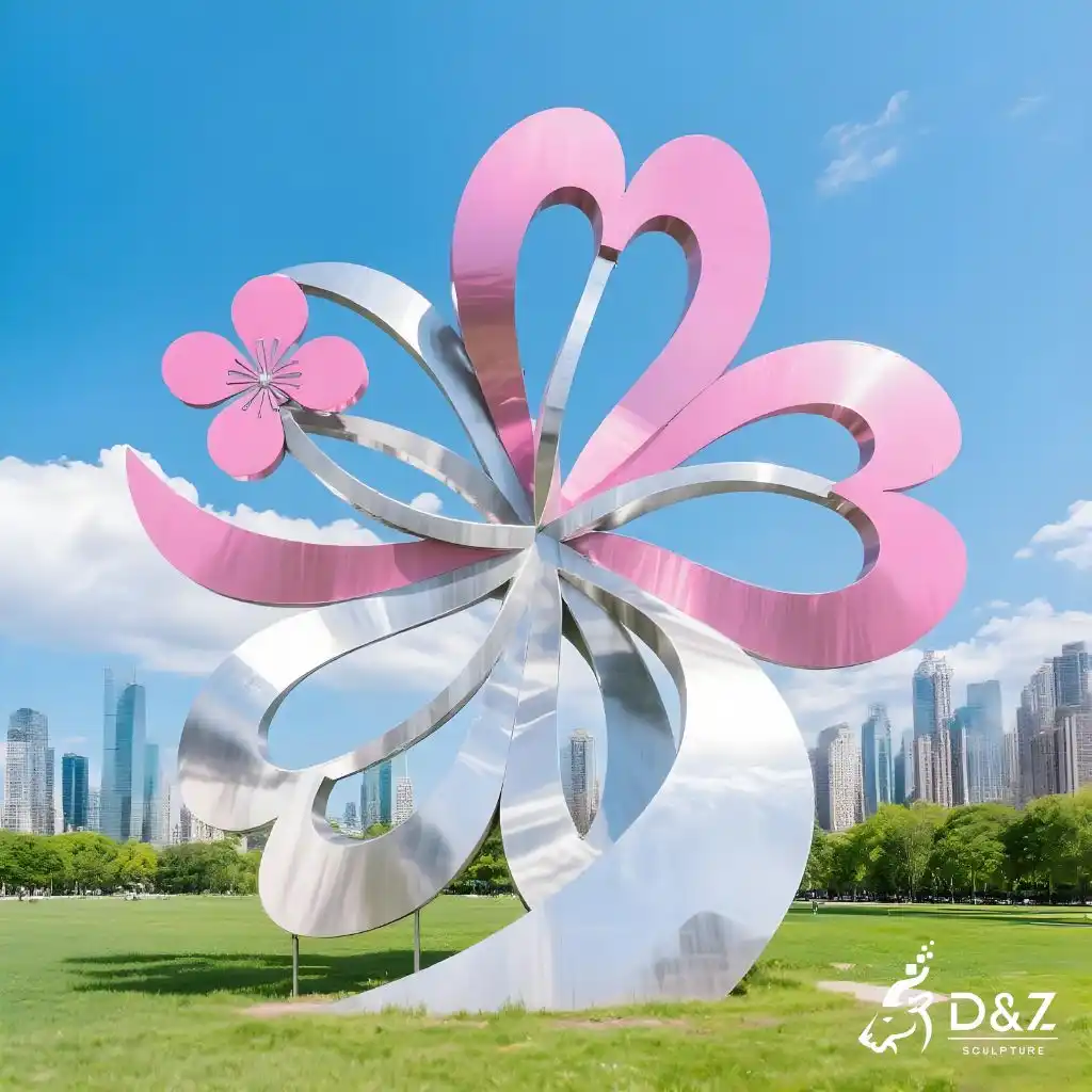Metal Cherry Blossom Sculpture Outdoor Flower Decor for Sale DZN212 Metal Cherry Blossom Sculpture Outdoor Flower Decor for Sale DZN212-1