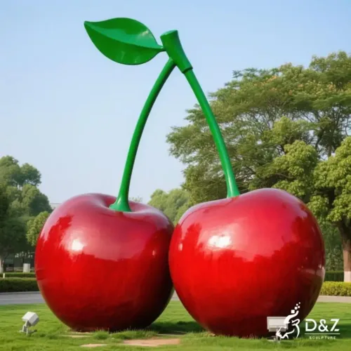 Large Red Cherry Sculpture for Sale - Outdoor Finesse Decor DZN239-1